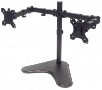 Soporte para dos monitores MANHATTAN  Movimiento con brazos de doble articulaci&oacute;n